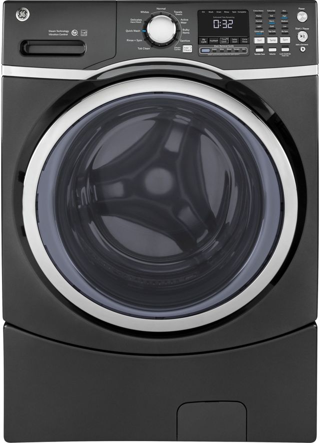 GE® Front Load Washer-Diamond Gray-0