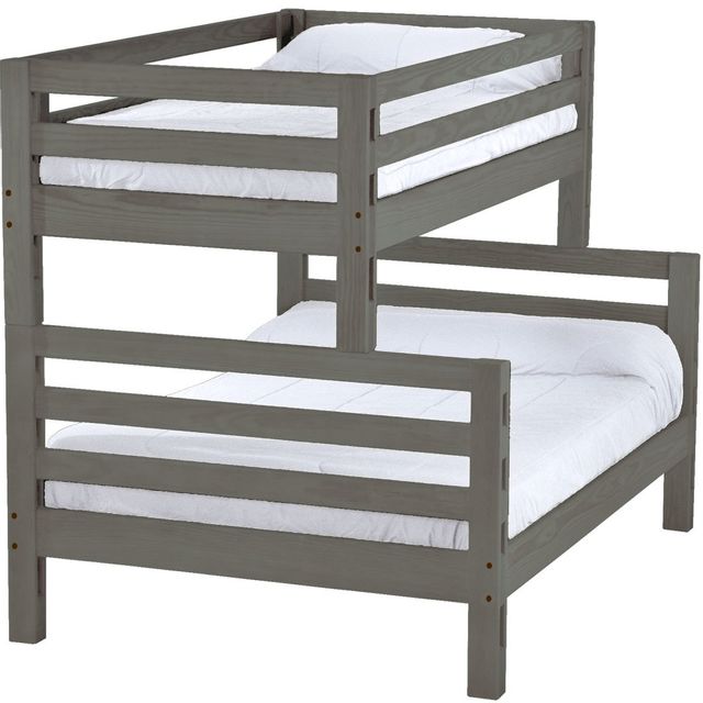 Crate Designs™ Furniture Graphite Twin/Full Tall Ladder End Bunk Bed