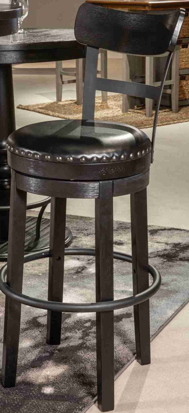 Signature Design By Ashley Valebeck Black Tall Swivel Barstool D546 630 Roszells Furnishings