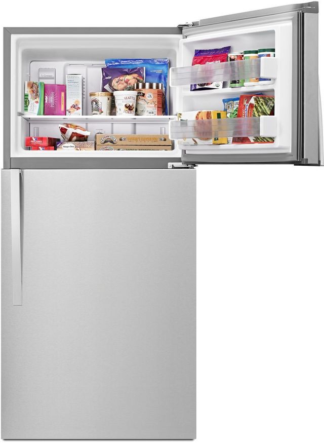 Whirlpool® 19.2 Cu. Ft. Monochromatic Stainless Steel Top Freezer Refrigerator 13