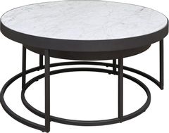 Signature Design by Ashley® Windron 2 Pieces Black and White Nesting Coffee Table Set