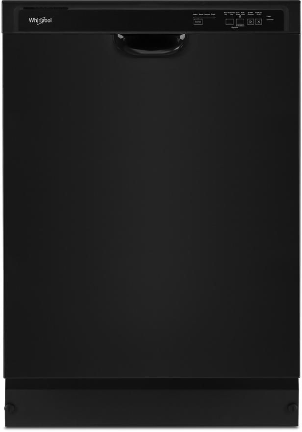 Whirlpool® 24" Black Front Control Built In Dishwasher