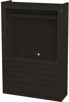 Crate Designs™ Furniture Espresso TV Wall Unit with Locking Door