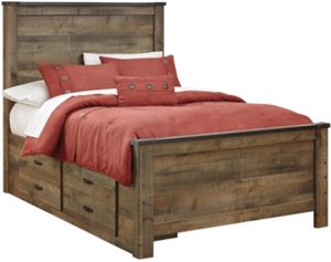 Signature Design by Ashley® Trinell Rustic Brown Full Panel Storage Bed