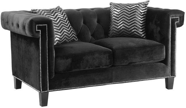 Coaster® Reventlow 2 Piece Black Living Room Set 4