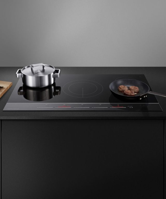 Fisher & Paykel Series 9 36" Black Glass Induction Cooktop 1