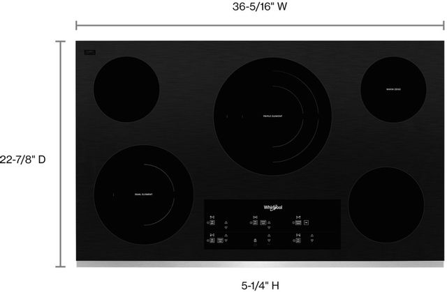 Whirlpool® 30" Stainless Steel Electric Cooktop-3