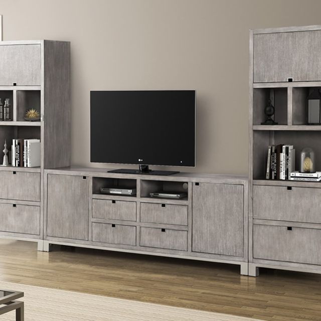 Legends Furniture Inc. Pacific Heights Melbourne Grey Entertainment Wall 0