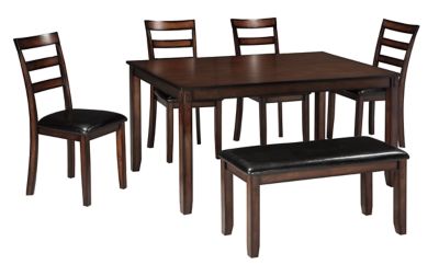 Signature Design by Ashley® Coviar Brown 6 Piece Dining Table Set-1