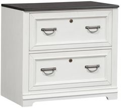Liberty Furniture Allyson Park Wirebrushed White Bunching Lateral File Cabinet