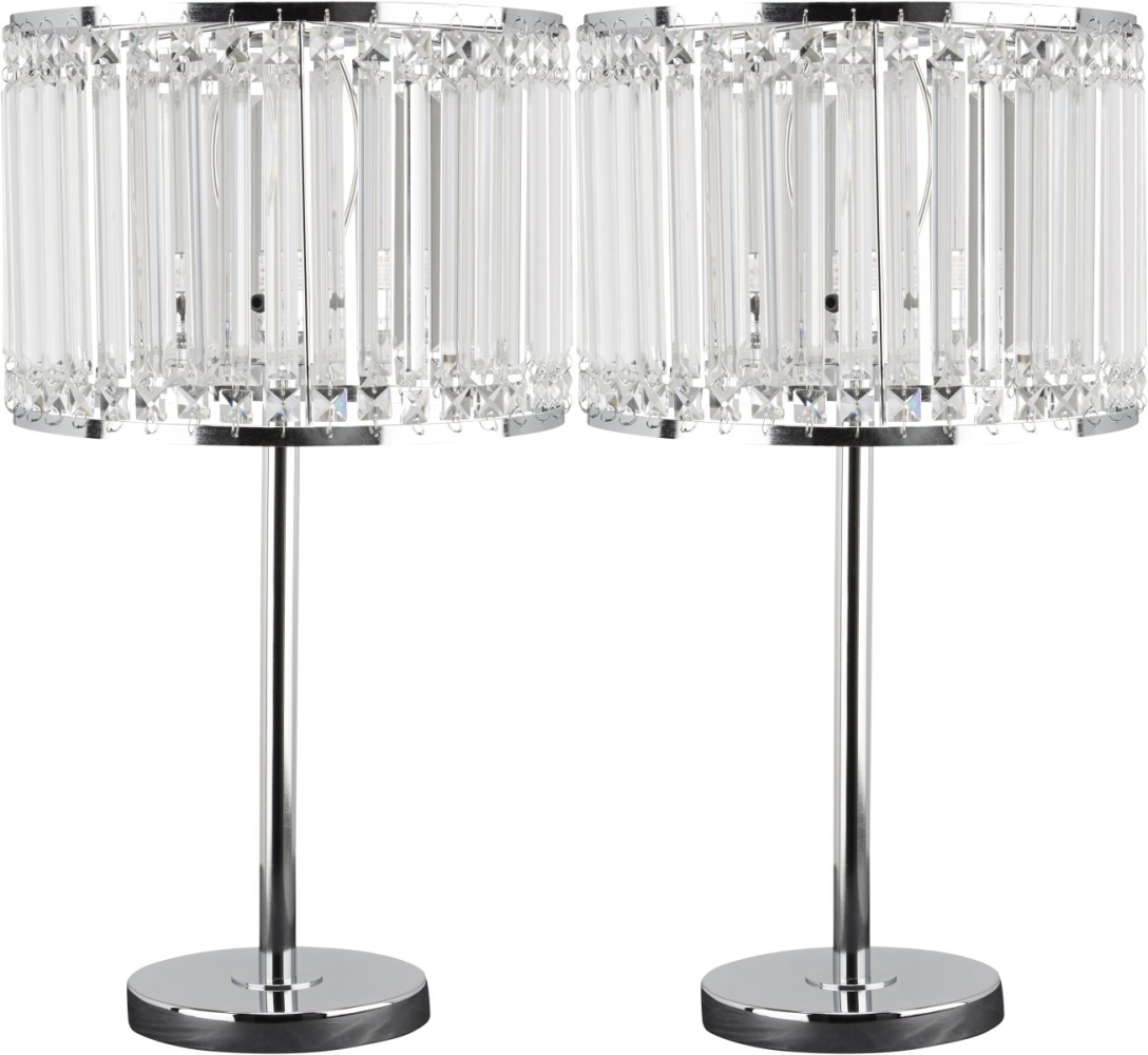Signature Design by Ashley® Gracella 2-Piece Chrome Table Lamp Set