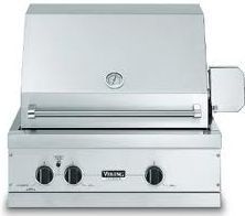 Viking 30" Ultra-Premium T-Series Built-In Natural Gas Grill-Stainless Steel