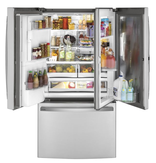 Réfrigérateur à portes françaises à profondeur de comptoir de 36 po GE Profile® de 22,2 pi³ - Acier inoxydable résistant aux traces de doigts 7