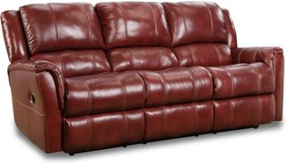 Living Room Gentry Red Leather Sofa
