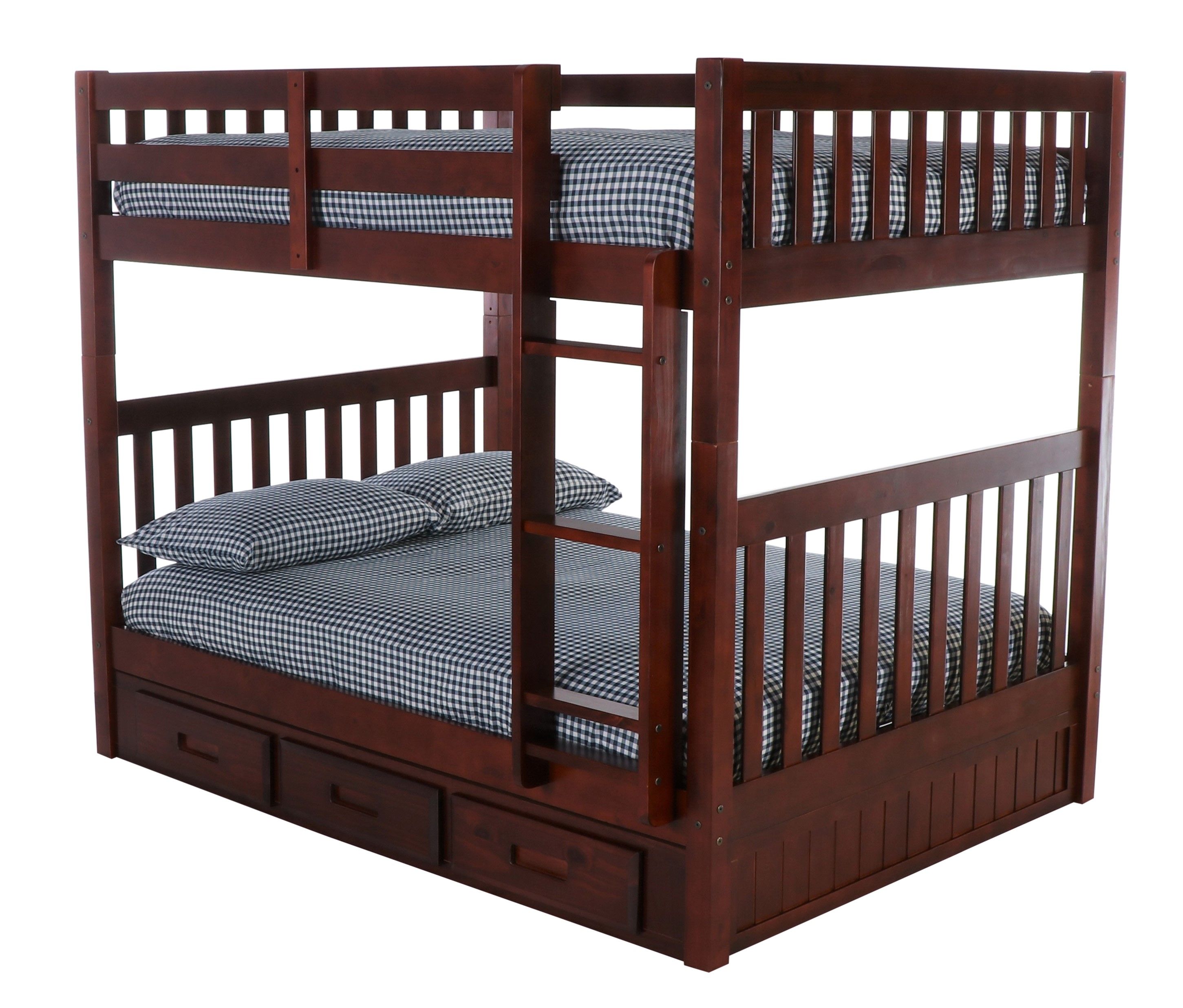 Donco Trading Company Mission Full Over Full  Bunk Bed With Drawer