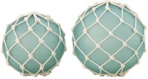 Crestview Collection Fisher 2-Piece Blue/White Buoys Decoration Set