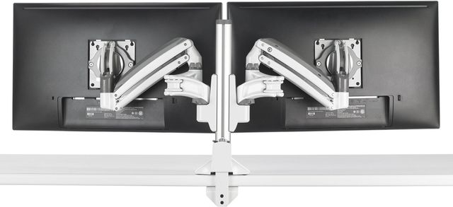 Chief® Kontour™ KX Series White Dual Monitor Arm Column Desk Mount