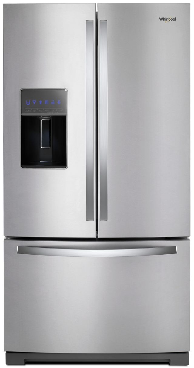 Réfrigérateur à portes françaises de 36 po Whirlpool® de 26.8 pi³ - Acier inoxydable résistant aux traces de doigts