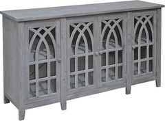 Cottage Creek Furniture Cathedral Distressed Grey Cabinet