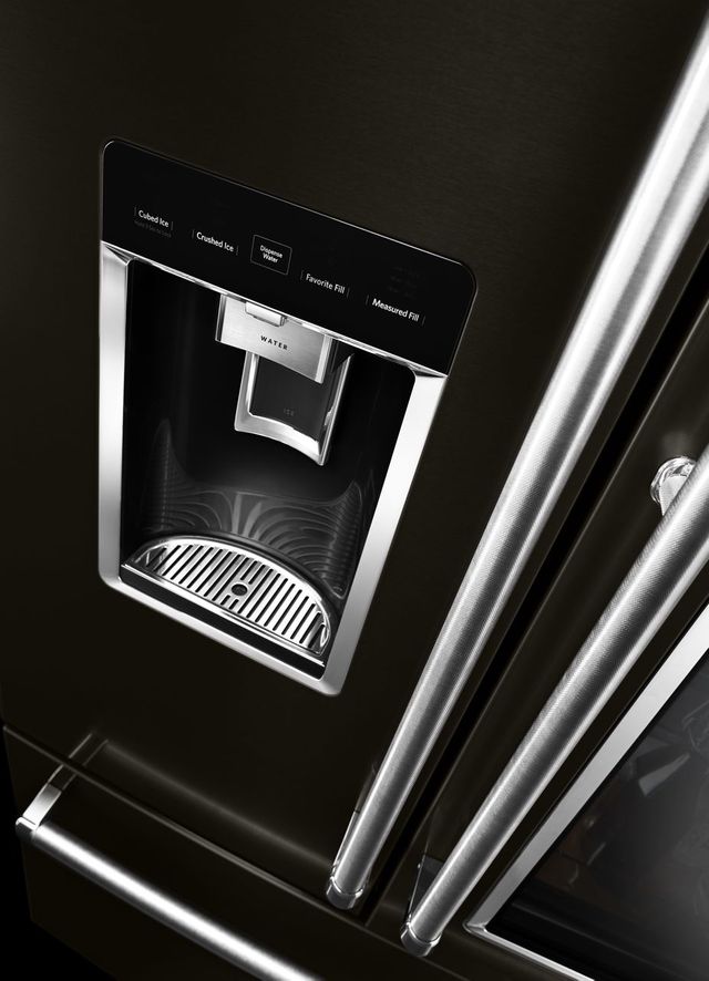 KitchenAid® 23.5 Cu. Ft. Black Stainless Steel Counter Depth French Door Refrigerator 7