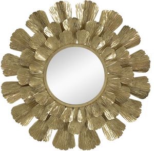 A & B Home Gold Metal Mirror