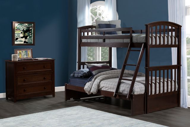 Hillsdale Furniture Schoolhouse Sidney Chocolate Twin/Full Bunk Bed-2