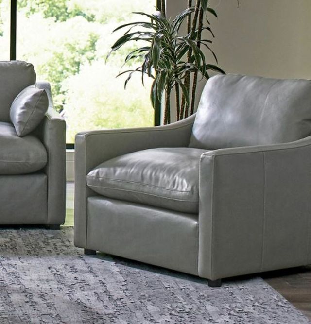 Coaster® Grayson Grey Sloped Arm Upholstered Chair