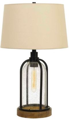 Cal® Lighting & Accessories Ciney Black/White Table Lamp