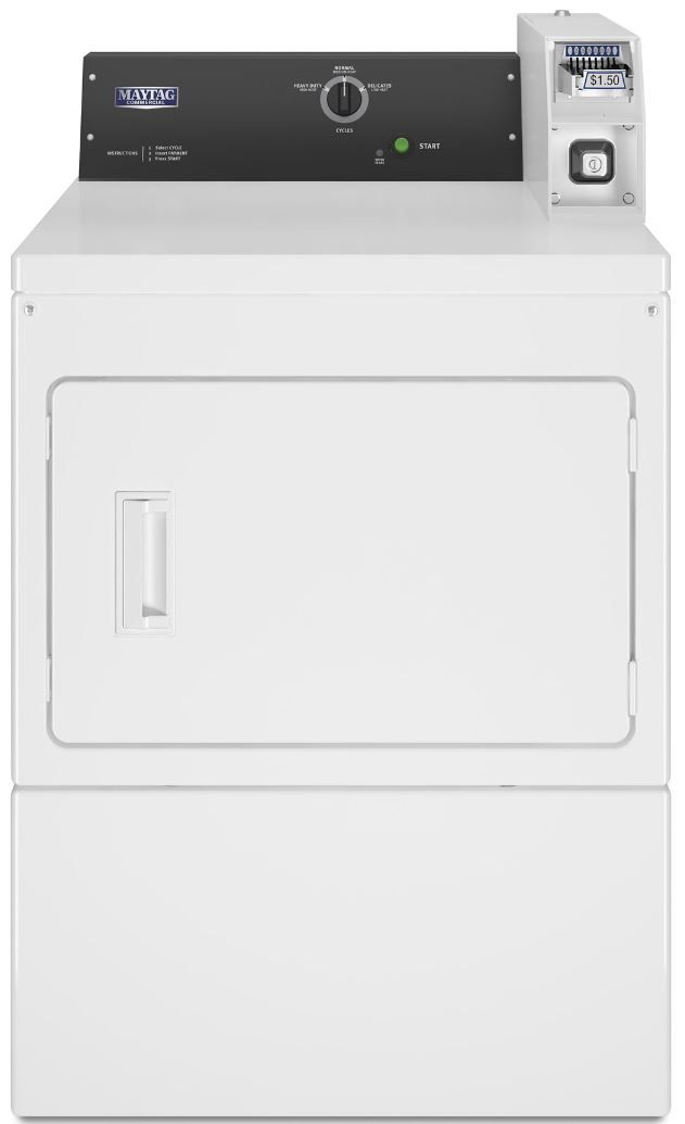 Maytag® Commerical 7.4 Cu. Ft. White Front Load Gas Dryer