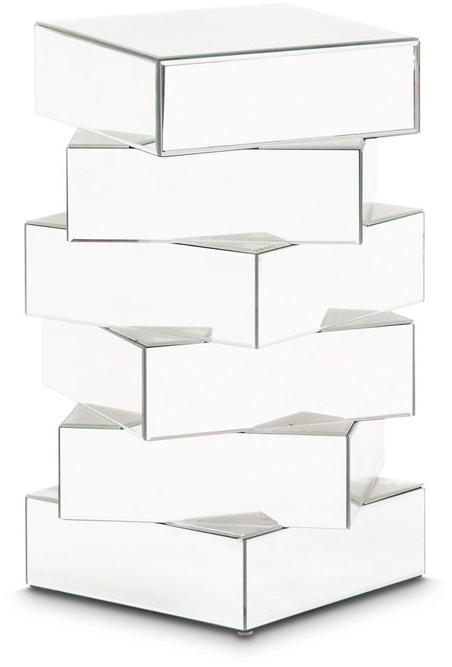 Michael Amini® Montreal™ Silver Mirrored Decorative Stand 