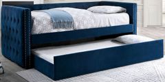Furniture of America® Susanna Navy Daybed with Trundle