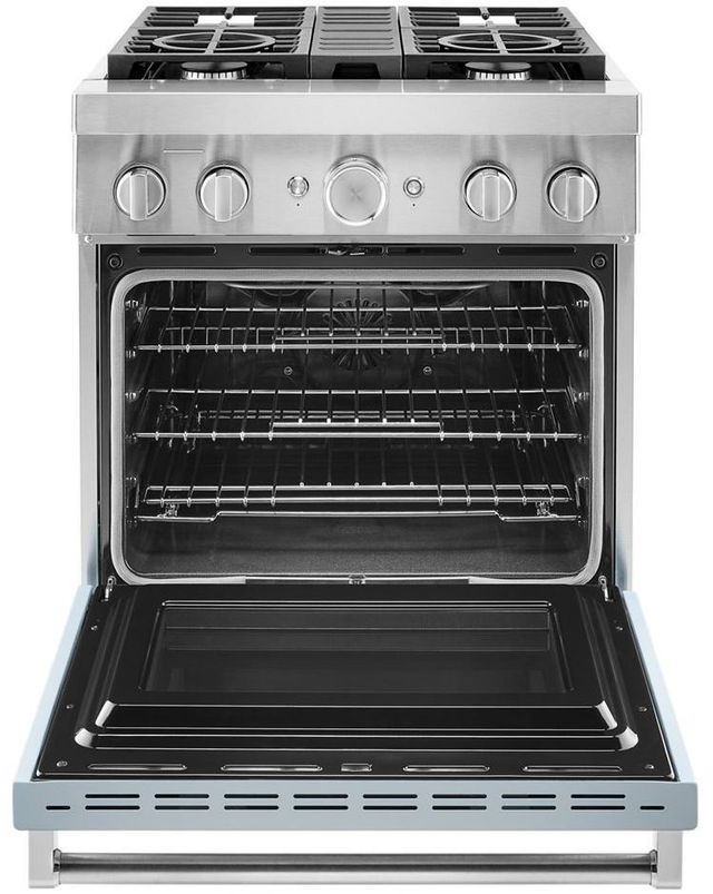 KitchenAid® 30" Imperial Black Commercial-Style Free Standing Dual Fuel Range 22