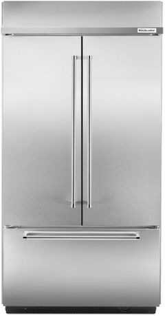 KitchenAid 19.4 cu. ft. 36 in. W Counter-Depth 4-Door Refrigerator with  PrintShield Finish KRQC506MPS - The Home Depot