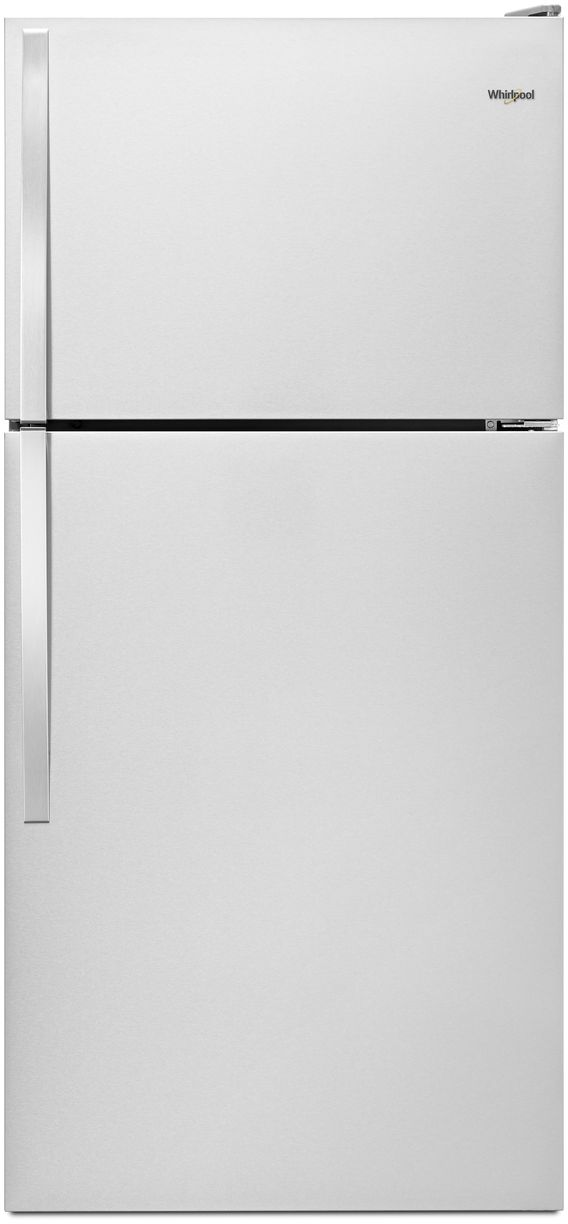 Whirlpool® 14.3 Cu. Ft. Top Freezer Refrigerator-Monochromatic Stainless Steel