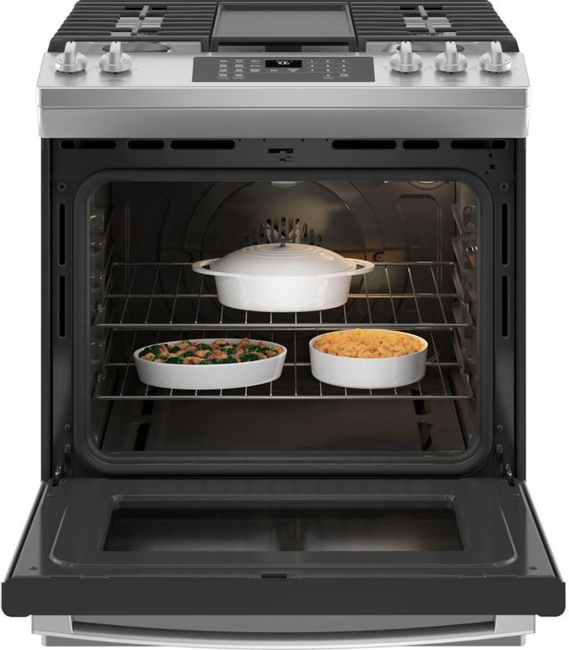 GE® 30" Stainless Steel Slide In Convection Gas Range 6
