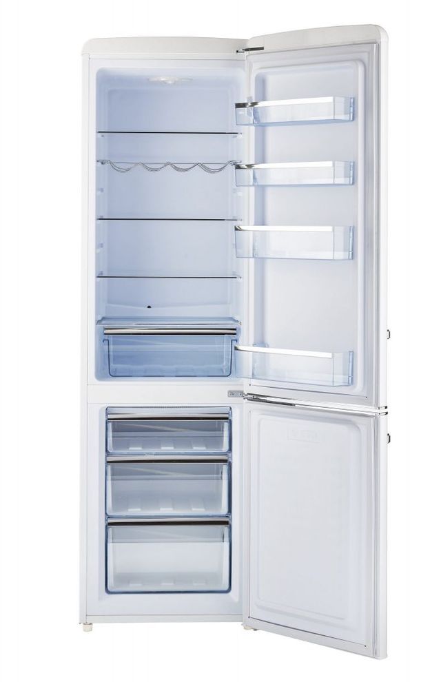 Unique® Appliances Classic Retro 9.0 Cu. Ft. Marshmallow White Counter Depth Freestanding Bottom Freezer Refrigerator 3
