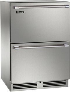 Perlick® Signature Series 5.0 Cu. Ft. Stainless Steel Outdoor Dual-Zone Freezer/Refrigerator Drawer