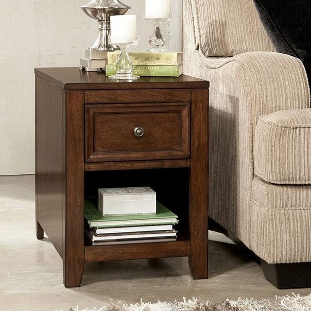 Signature Design by Ashley® Kishore Warm Brown End Table 1