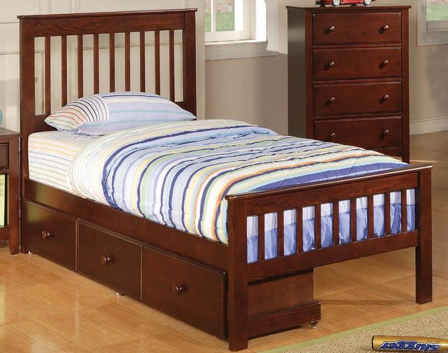 Coaster® Parker Warm Chestnut Twin Bed 1