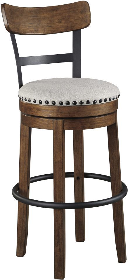 Signature Design by Ashley® Valebeck Brown Tall Upholstered Swivel Bar Stool - Set of 2-0