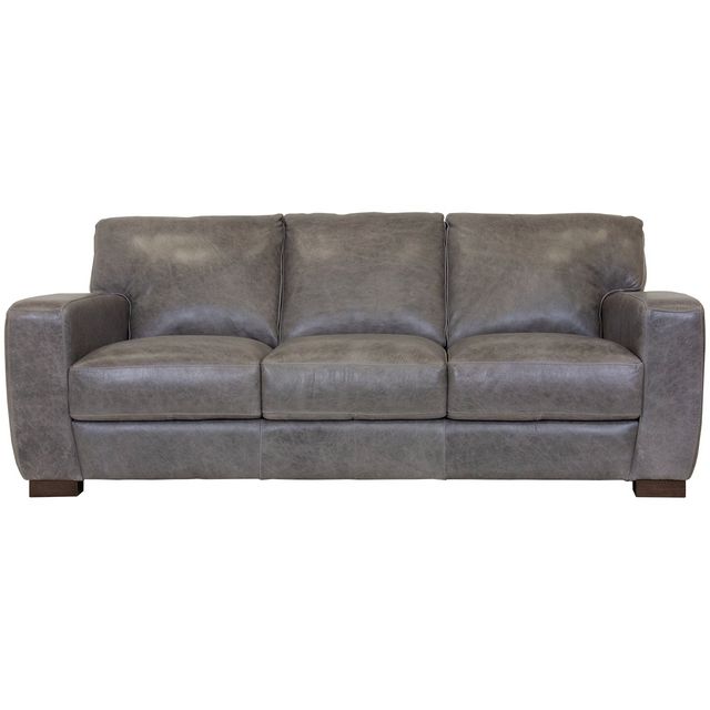 Soft Line Utah Fog Leather Sofa & Loveseat-1