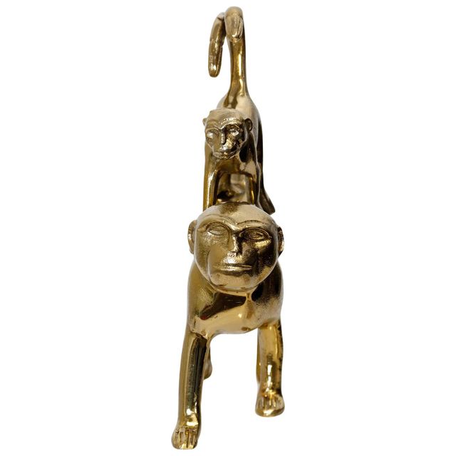 Style Craft Monkey with Baby Gold-1