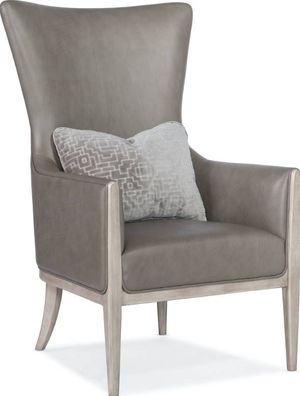 Hooker® Furniture CC Kyndall Guiltless Grey Club Chair with Accent Pillow