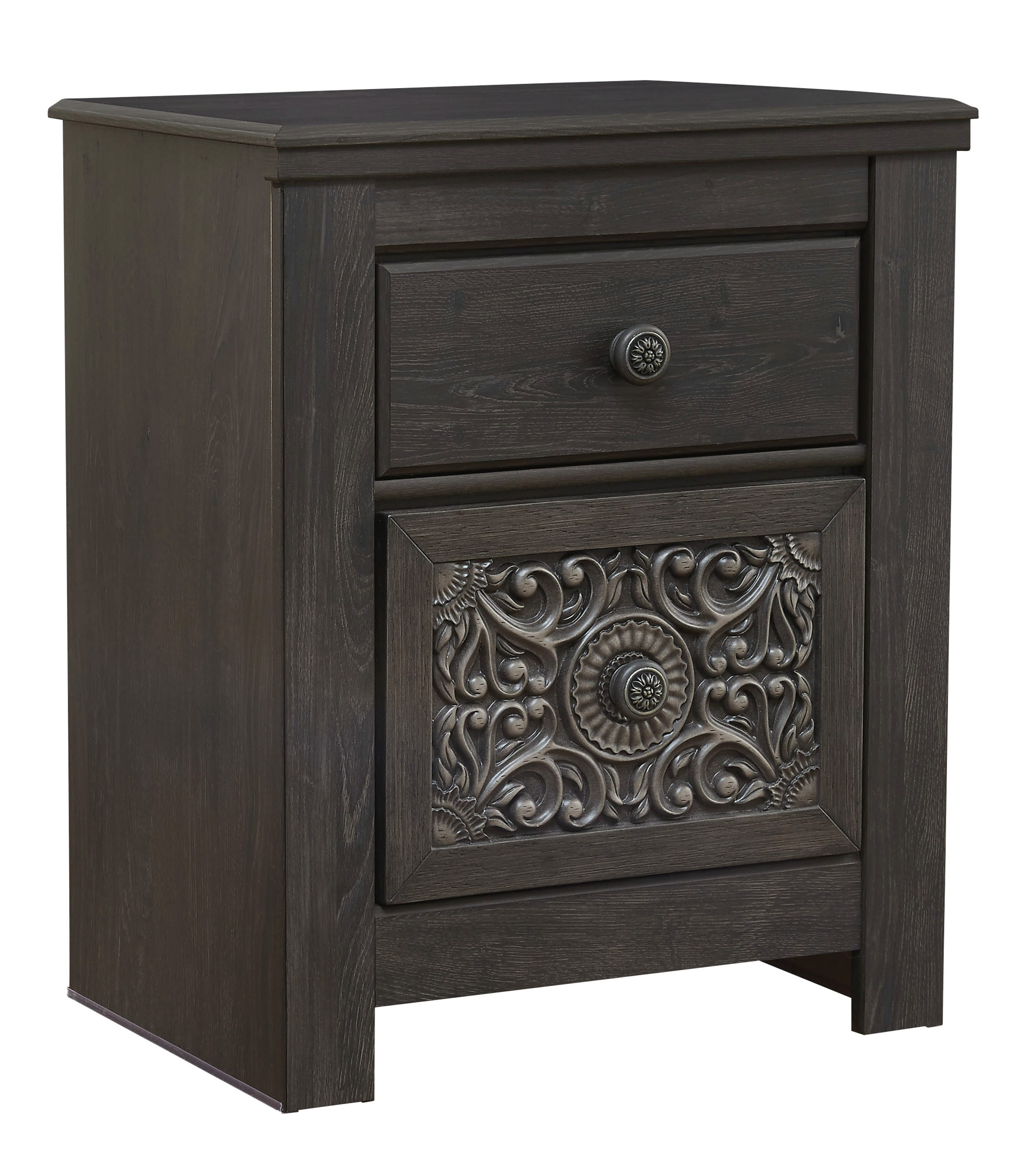 black ashley nightstand