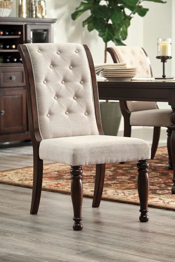 Millennium® By Ashley Porter Rustic Brown Dining Upholstered Side Chair 1