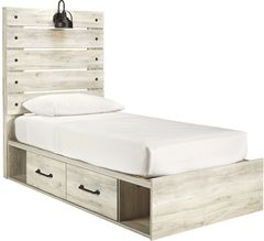 Signature Design by Ashley® Cambeck Whitewash Twin 4-Drawer Storage Panel Bed