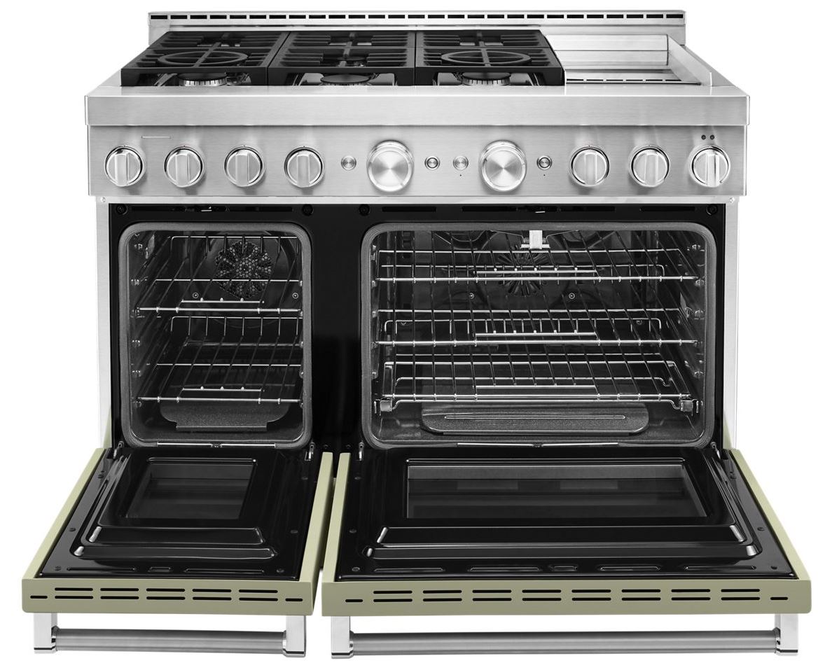 cannon dual fuel range cooker cream