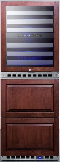 Summit® 24" Panel Ready Wine Cooler and Refrigerator Drawers