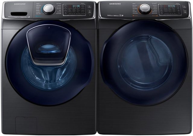 Samsung 7.5 Cu. Ft. Fingerprint Resistant Black Stainless Steel Front Load Gas Dryer 4
