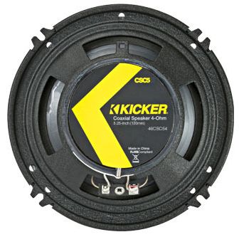 KICKER CS Series CSC5 5.25-Inch Car Audio Speaker with Woofers 2 Pack Yellow